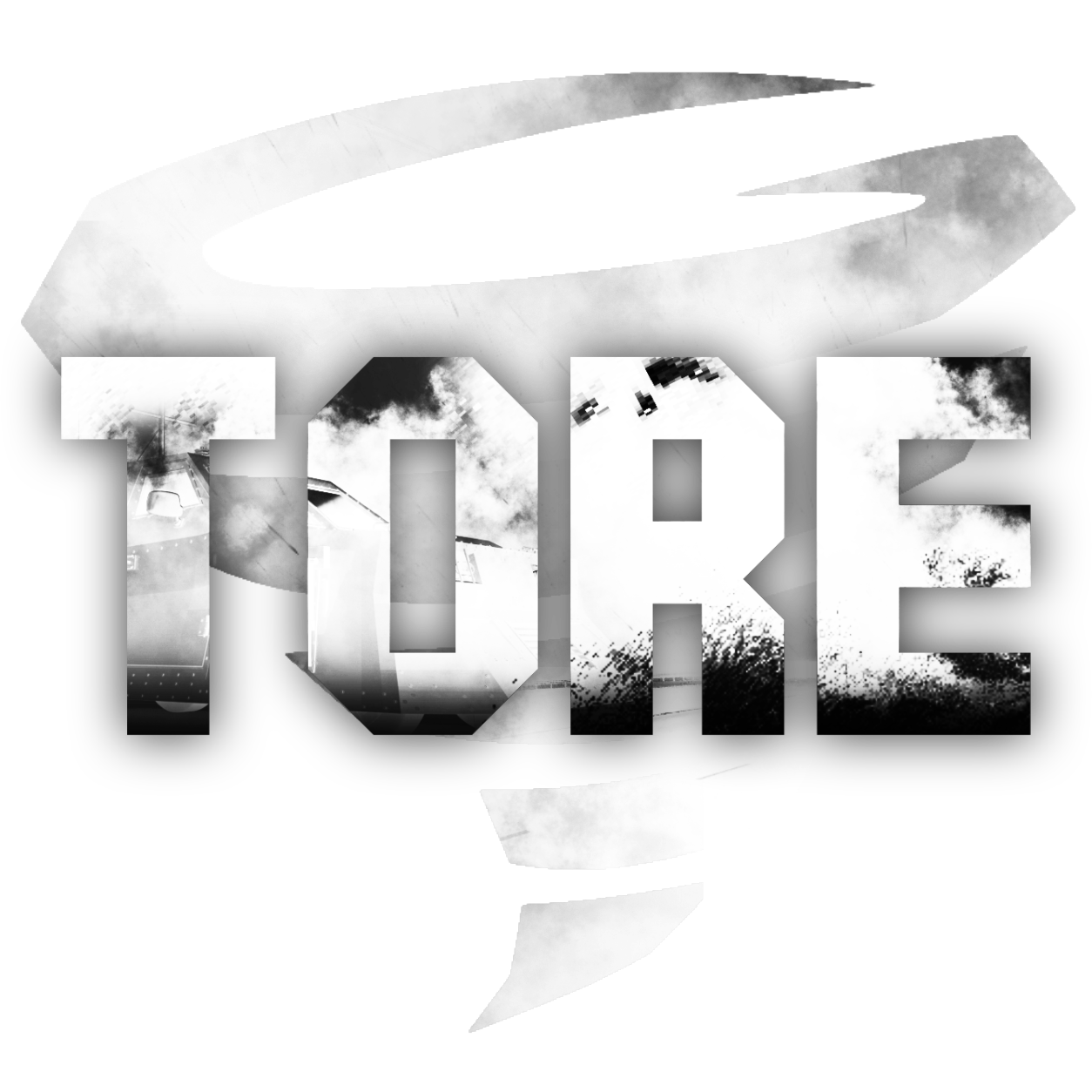 Icon + wordmark lockup — Tornado Emergency logo